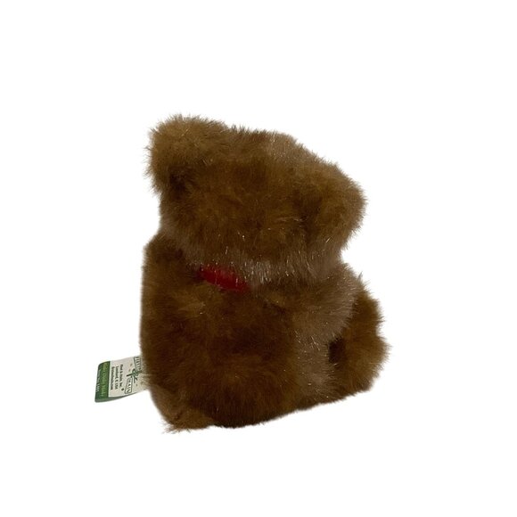 Rinky Dinky Minky Teddy Bear Plush First & Main Plush 7" Red Bow Hand Held - Picture 3 of 6